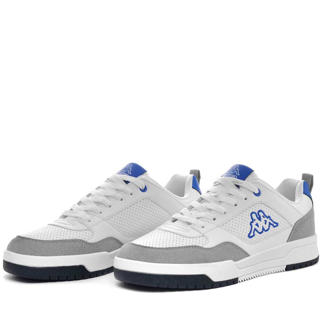 White blue Men's Low Cut Sneakers with Synthetic Upper 01