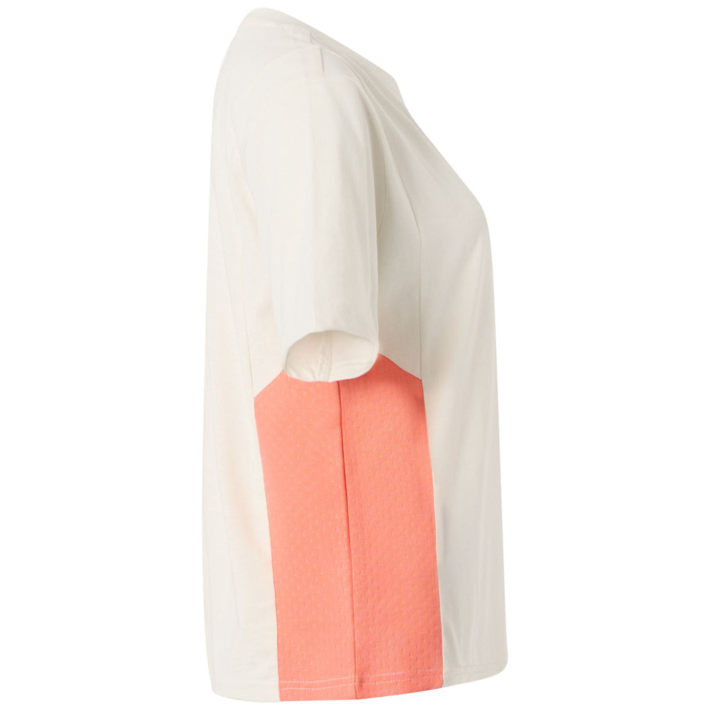 T-Shirt Sportiva Donna Grigia Arancione con Inserti in Rete 02