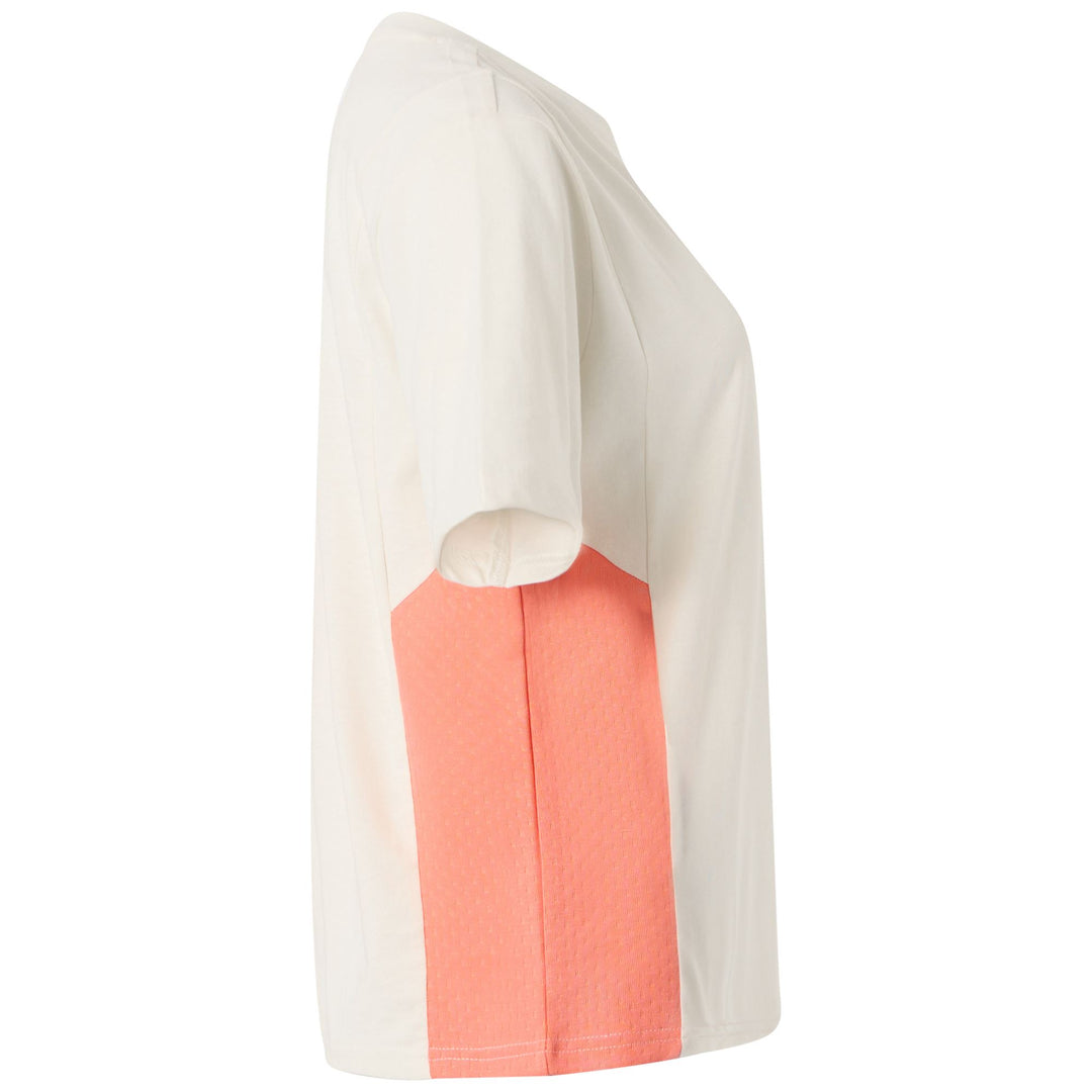 T-Shirt Sportiva Donna Grigia Arancione con Inserti in Rete main