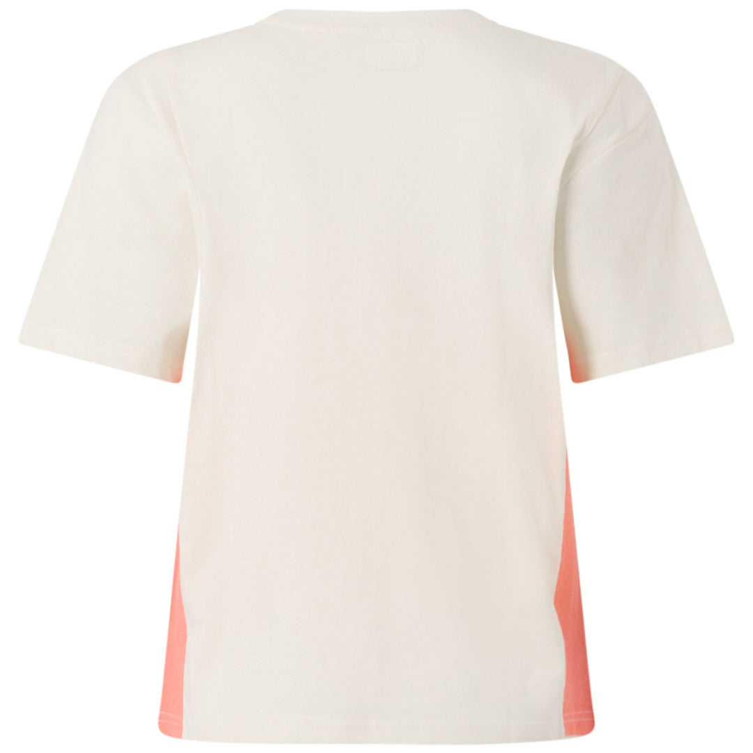 T-Shirt Sportiva Donna Grigia Arancione con Inserti in Rete main