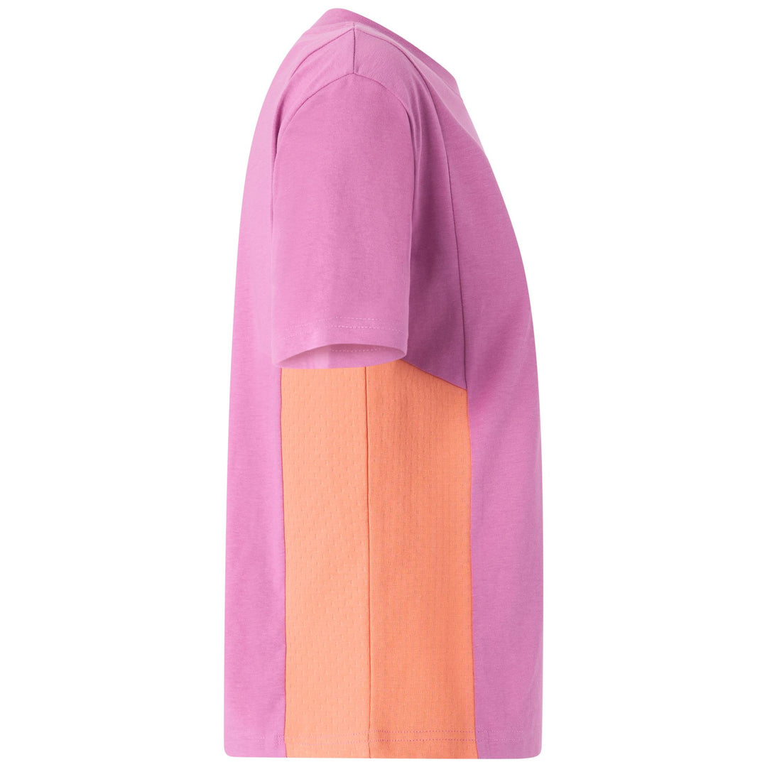 T-Shirt Sportiva Donna Corallo Viola con Inserti in Rete main