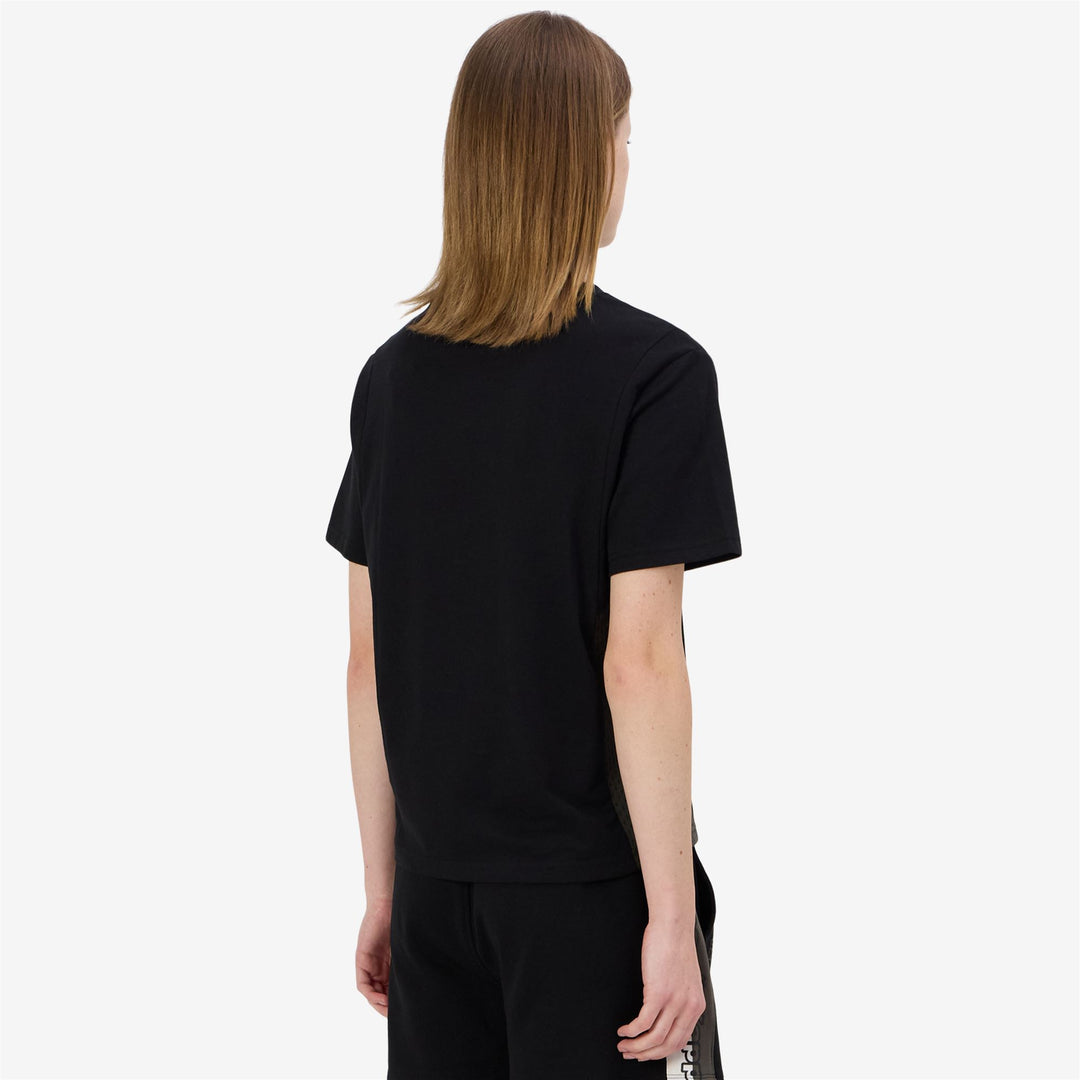 T-Shirt Jersey Sportiva Donna Nera con Inserti in Mesh main