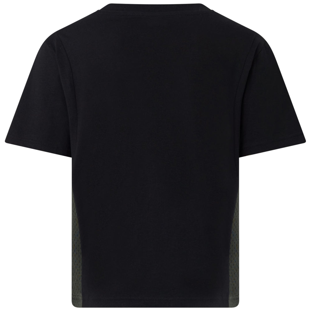 T-Shirt Jersey Sportiva Donna Nera con Inserti in Mesh main