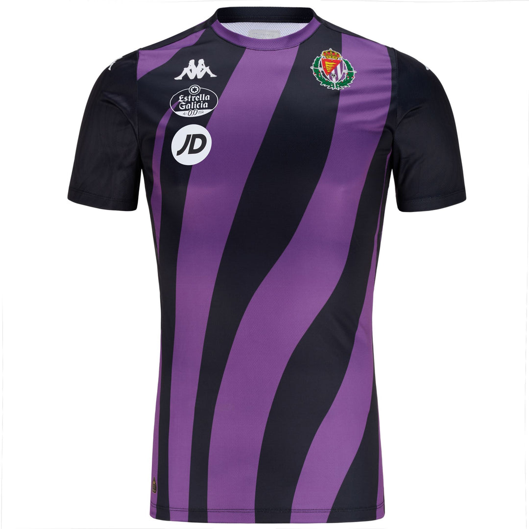 Black Men's Real Valladolid Football Pre-Match Shirt in Slim Fit 01