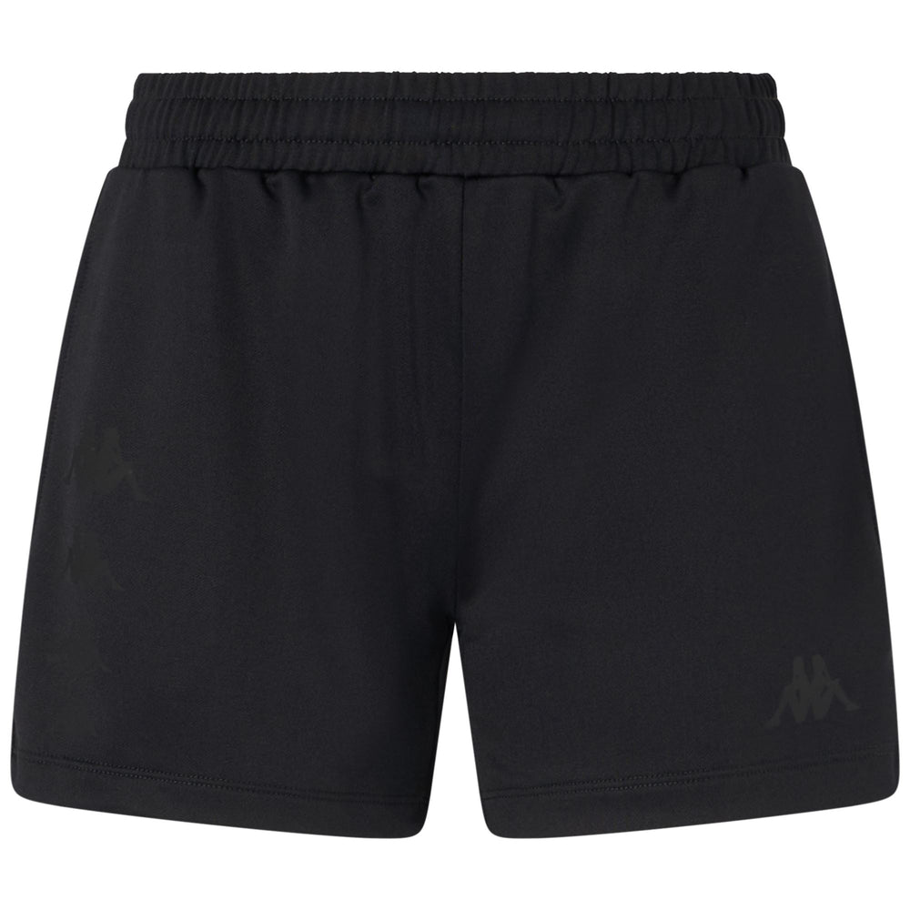 Black Women's Training Sport Shorts with Side Pockets 02