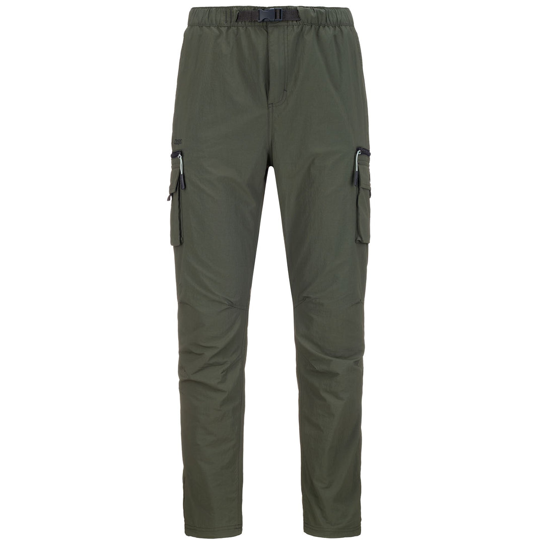 Green Men's Regular Fit Cargo Pants in Nylon Fabric 01