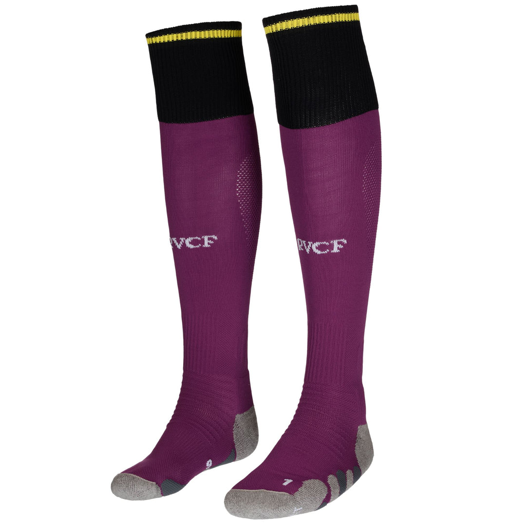 Calcetines deportivos rojos hasta la rodilla para hombre con amortiguación 01