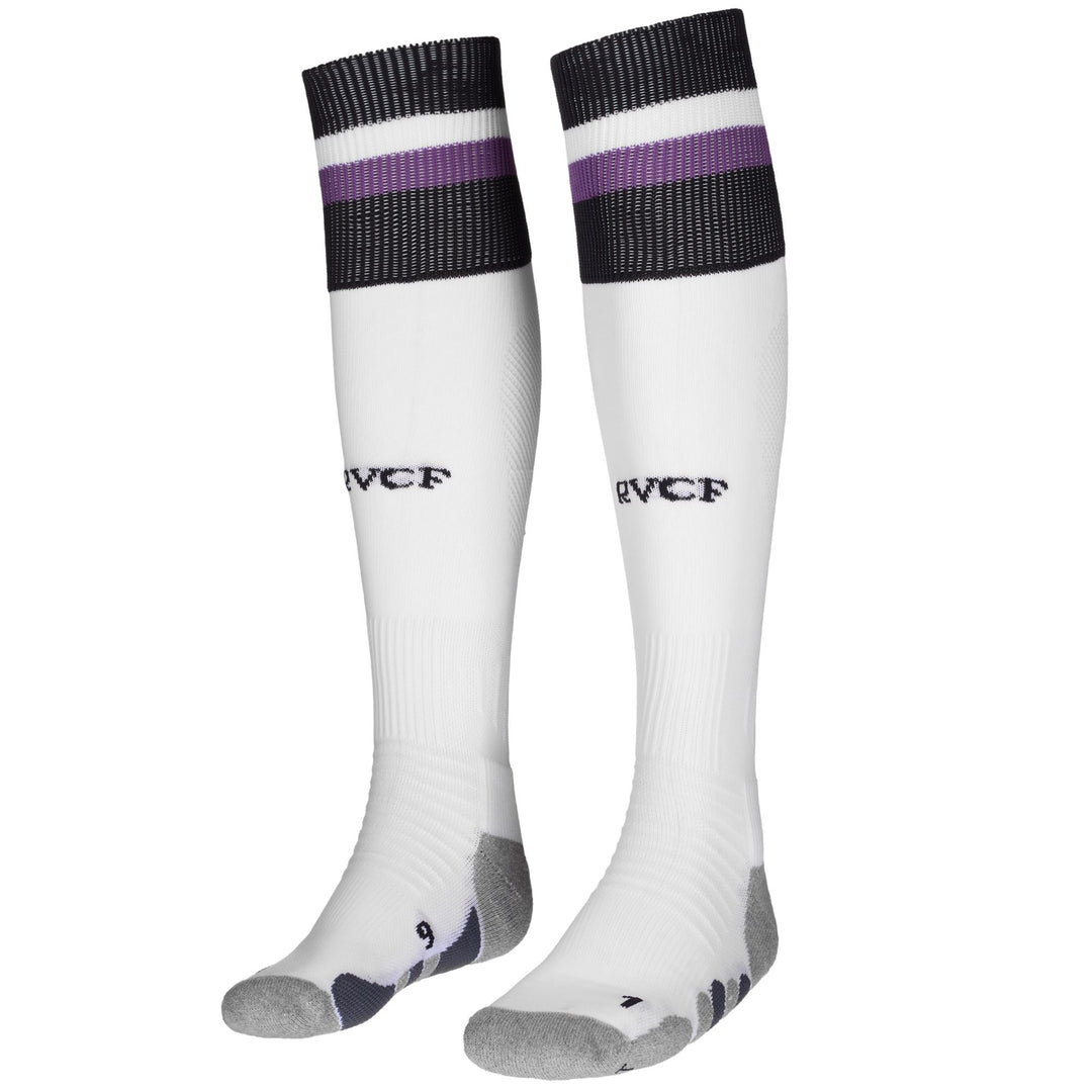 Calzini sportivi alti fino al ginocchio da uomo grigi con imbottitura 01