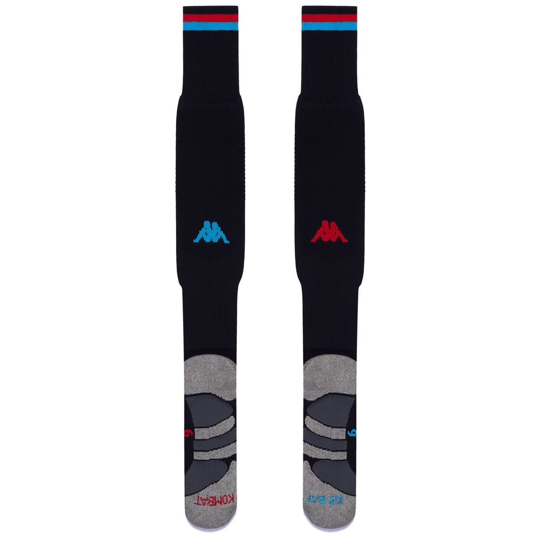 Calzini sportivi alti fino al ginocchio da uomo neri con imbottitura main