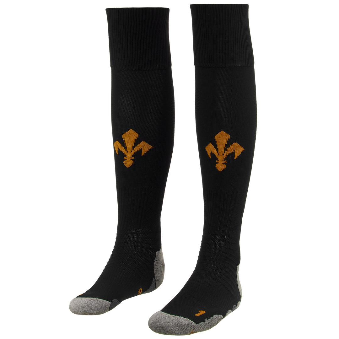 Black Men's Knee High Football Socks with Anatomical Cushioning 01