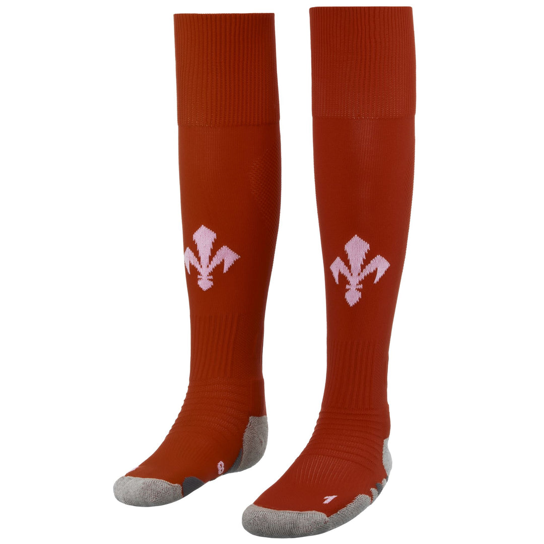 Red Men's Knee High Football Socks with Anatomical Cushioning 01