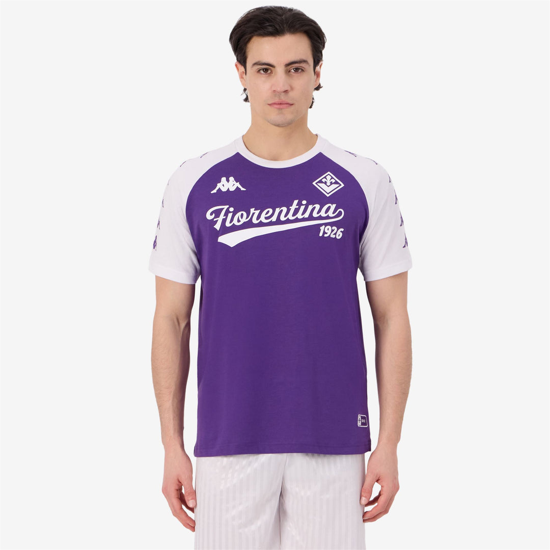 Camiseta de fútbol violeta para hombre con detalles en contraste main