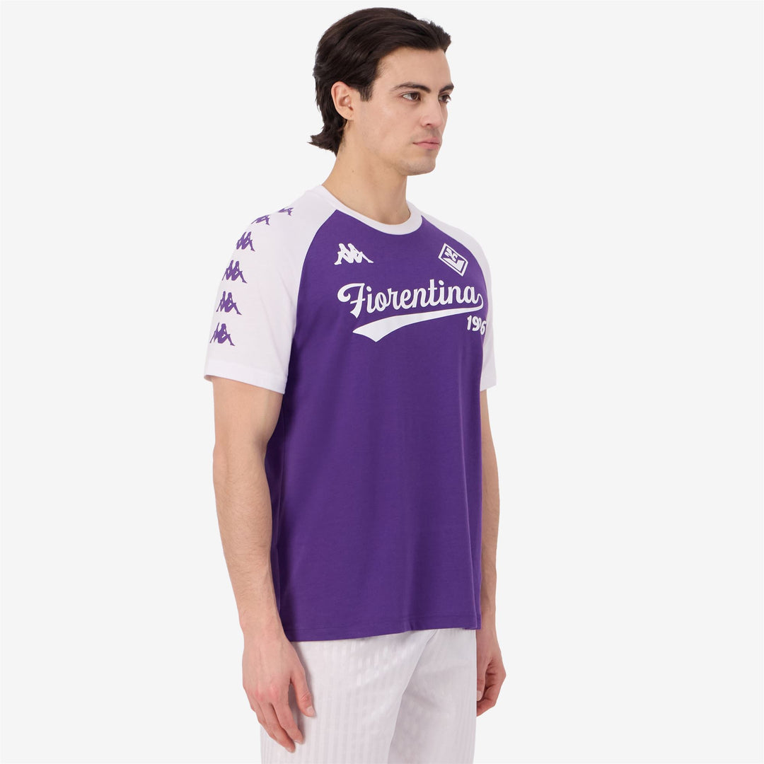 Camiseta de fútbol violeta para hombre con detalles en contraste main