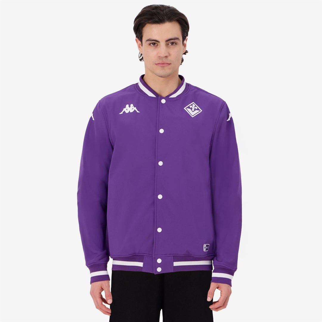 Chaqueta corta violeta para hombre con el logotipo del equipo main