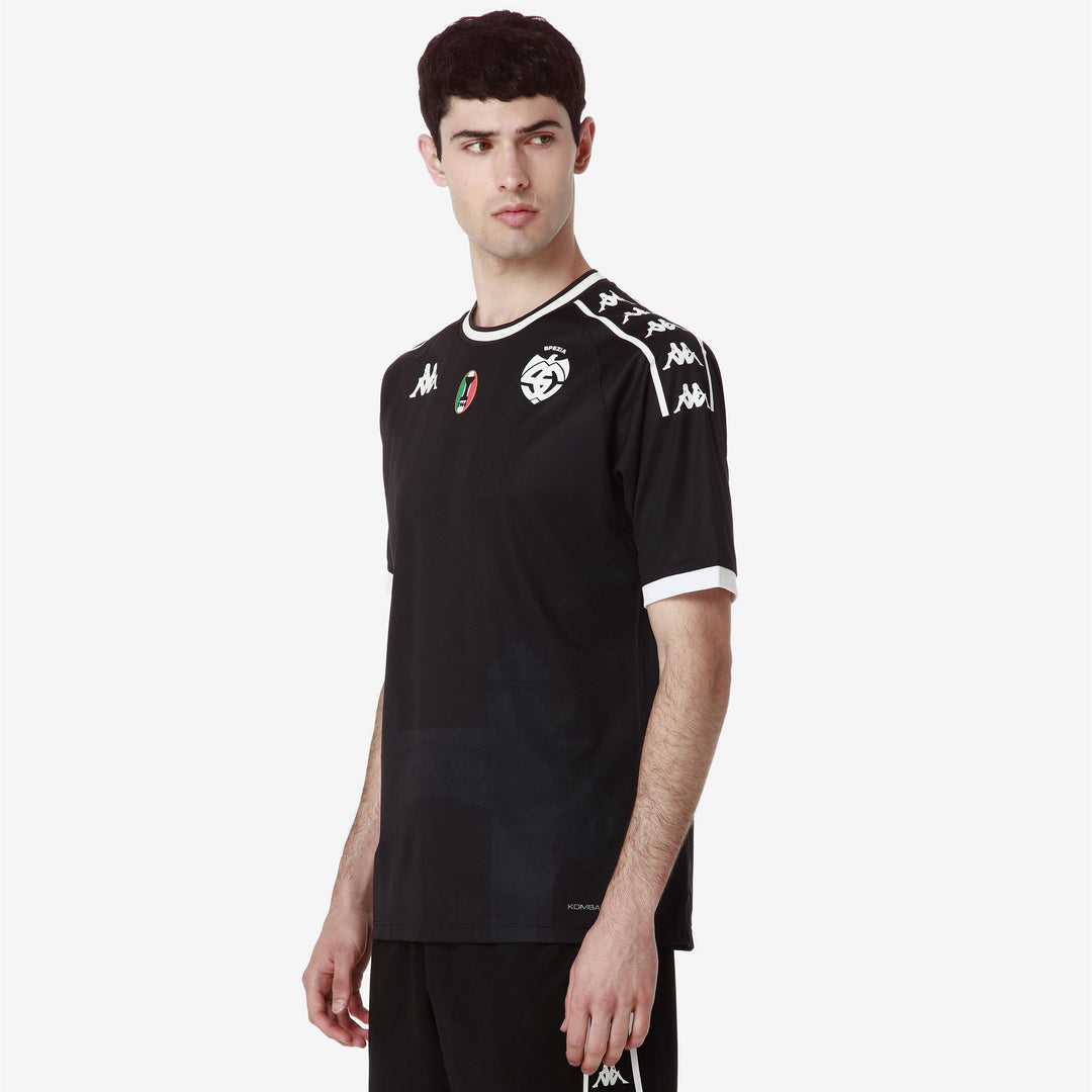 Black and White Men's Football Game Shirt with Hydro-Way Protection main