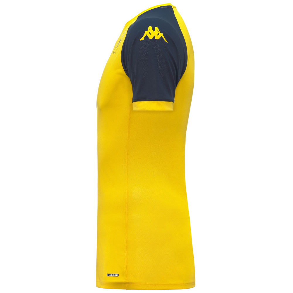 Maillot d'entraînement de football Genoa pour homme, jaune, coupe ajustée, en tissu recyclé 02