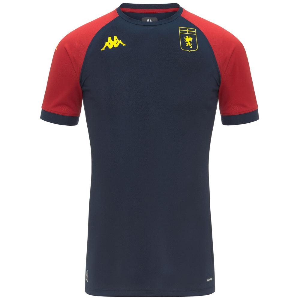Blue Men's Genoa Football Training Shirt Slim Fit 02