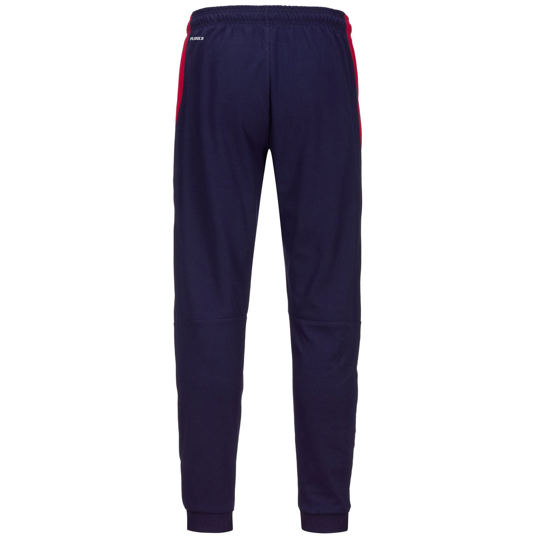 Pantaloni sportivi slim fit da uomo blu marino con tasche con cerniera 01