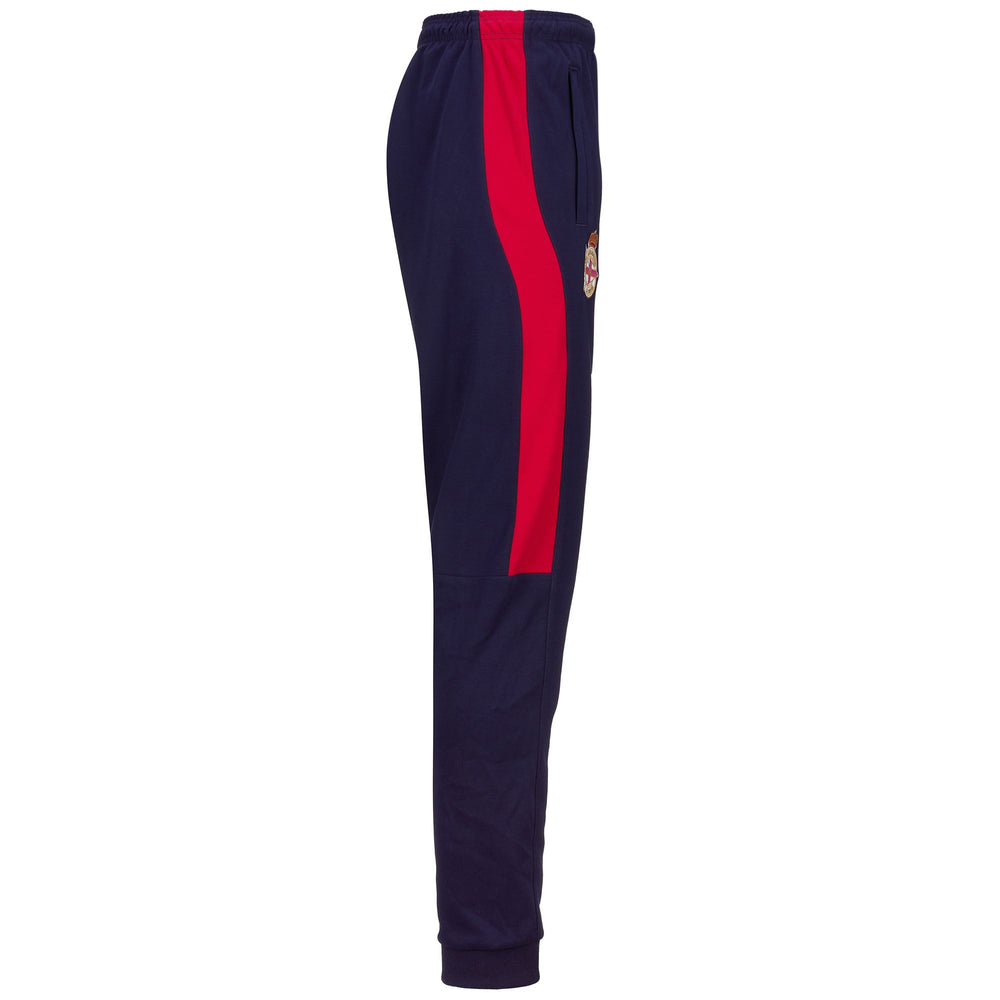 Pantaloni sportivi slim fit da uomo blu marino con tasche con cerniera 02