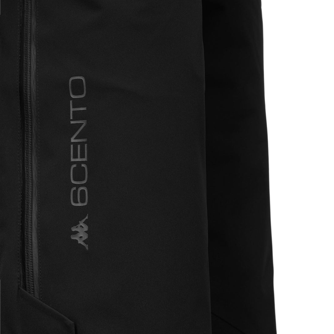 Black Men's Waterproof Padded Sport Trousers with Zipper and Braces main