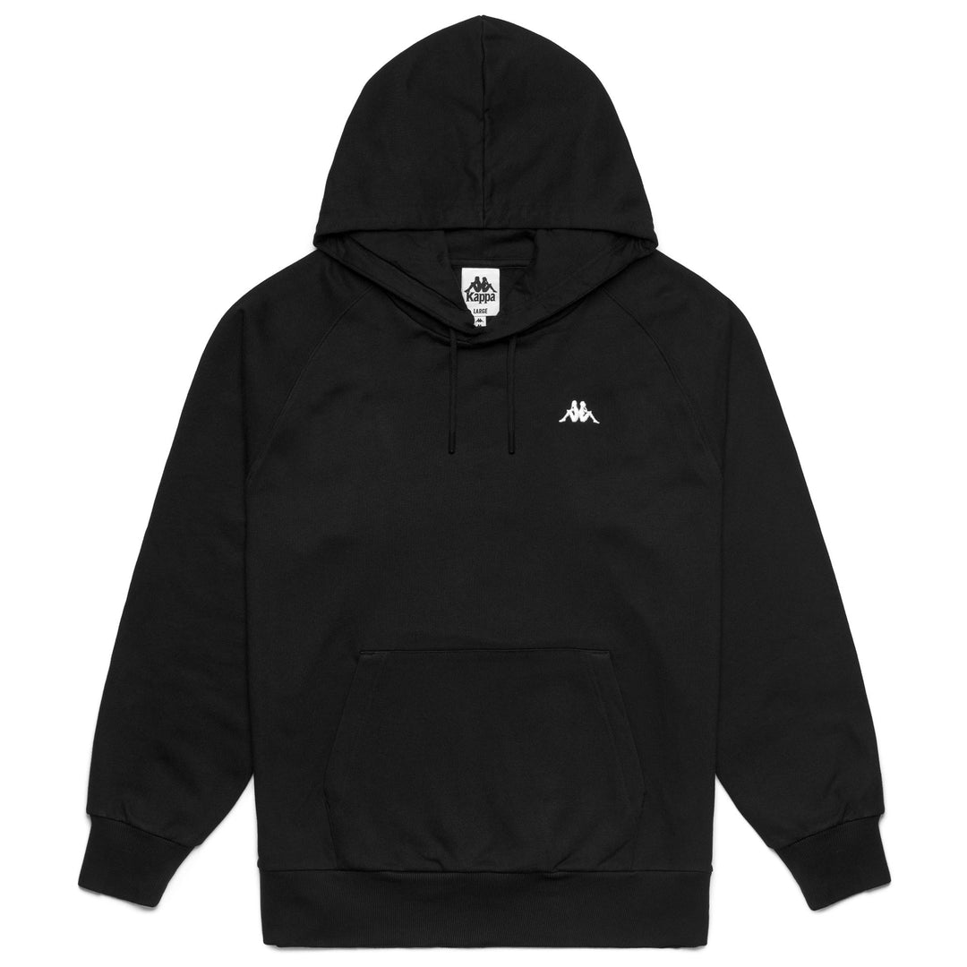 Sudadera con capucha para hombre, negra, de felpa, con bolsillo canguro. main