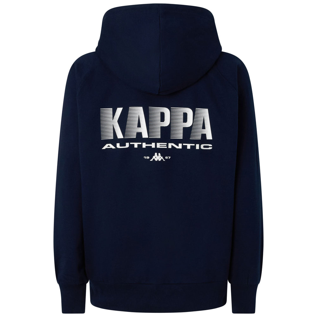 Men's Blue Brushed Hoodie With Kangaroo Pocket. main