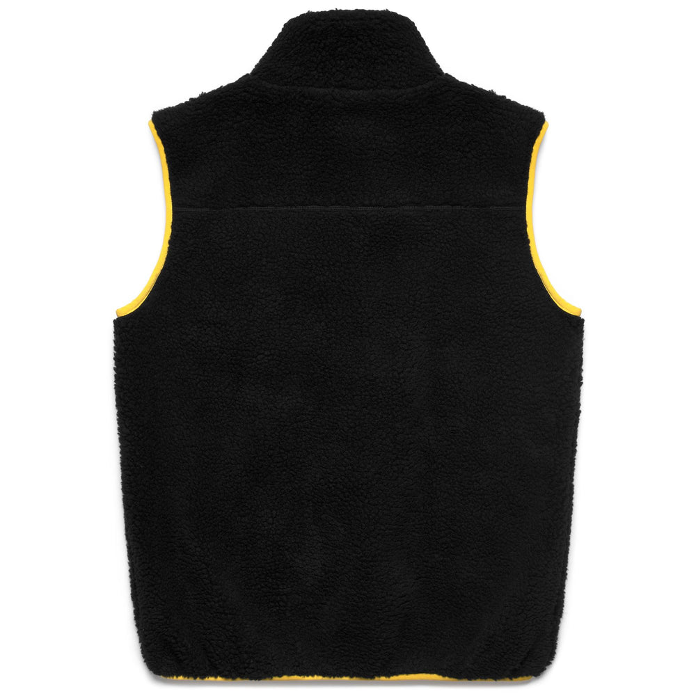 Black Men's Fleece Vest with Zip and Pockets 02