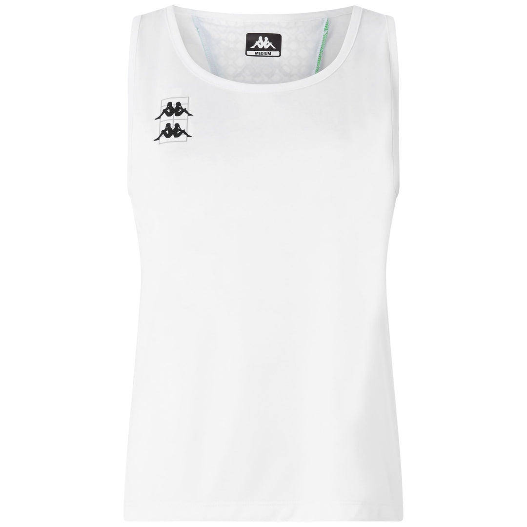 Camiseta de pádel blanca de corte regular para mujer con estampado geométrico 01