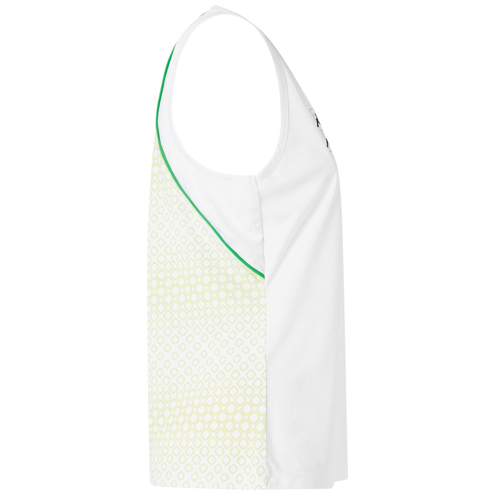 White Women's Regular Fit Padel Jersey Tank with Geometric Graphic 02