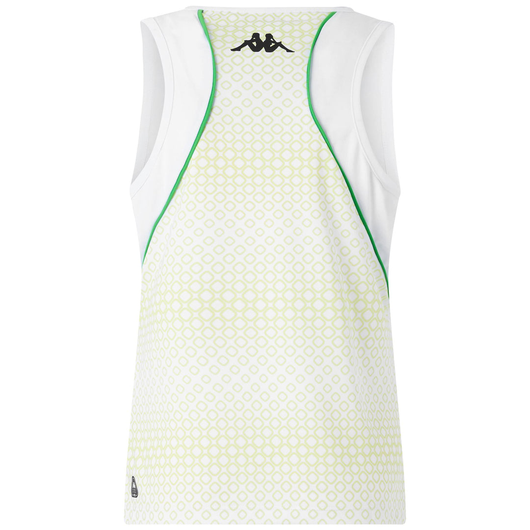 White Women's Regular Fit Padel Jersey Tank with Geometric Graphic main