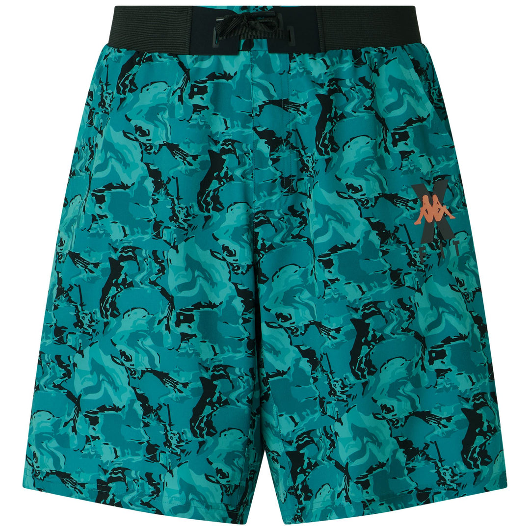 Pantaloni Sportivi Uomo Verde Blu con Stampa Totale main