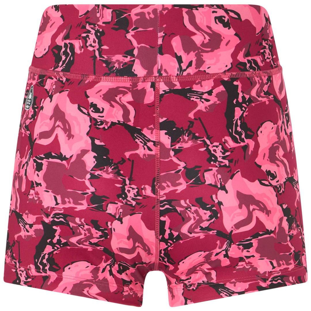 Red Women's Skin Fit Sports Shorts in Stretch Jersey Fabric main