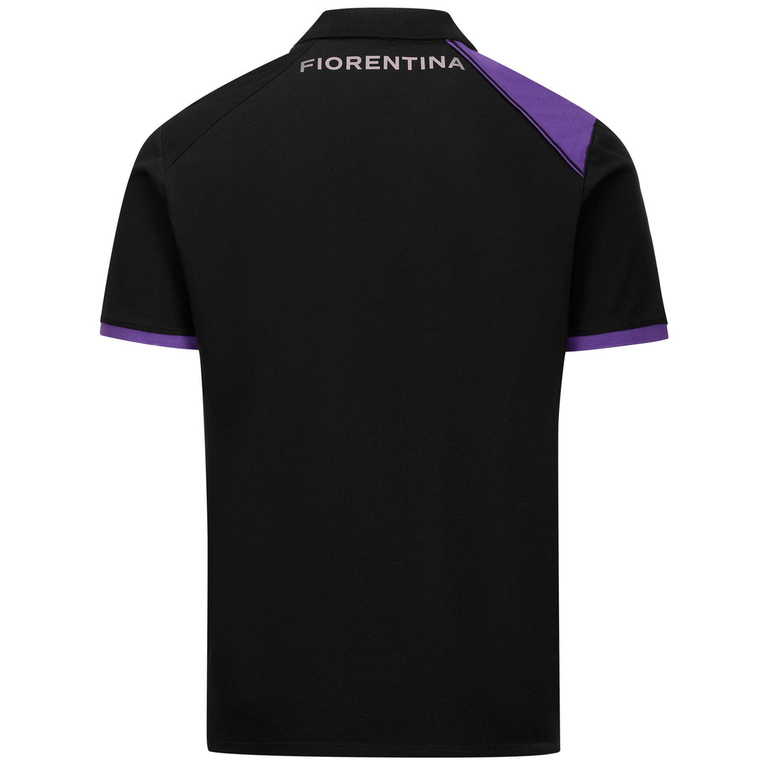 Polo de fútbol ACF Fiorentina negro de corte ajustado para hombre en tejido piqué. main