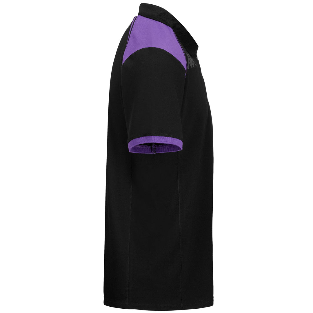 Polo de fútbol ACF Fiorentina negro de corte ajustado para hombre en tejido piqué. main