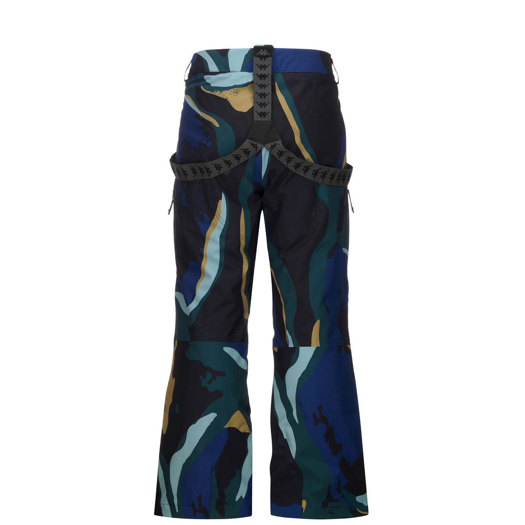 Pantaloni da Sci Impermeabili Uomo Blu Verde con Fondello e Ventilazione main