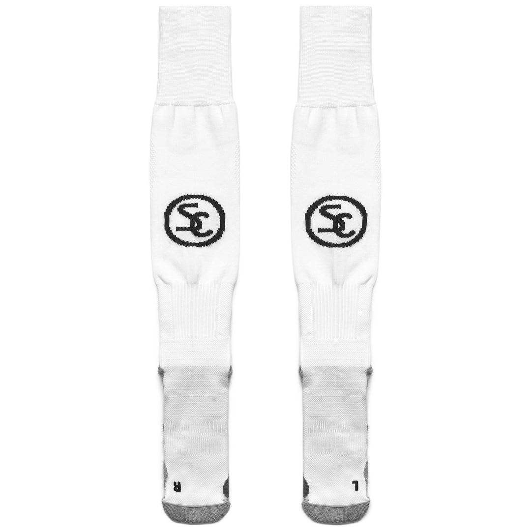 White Men's Knee High Sports Socks with Cushioning main