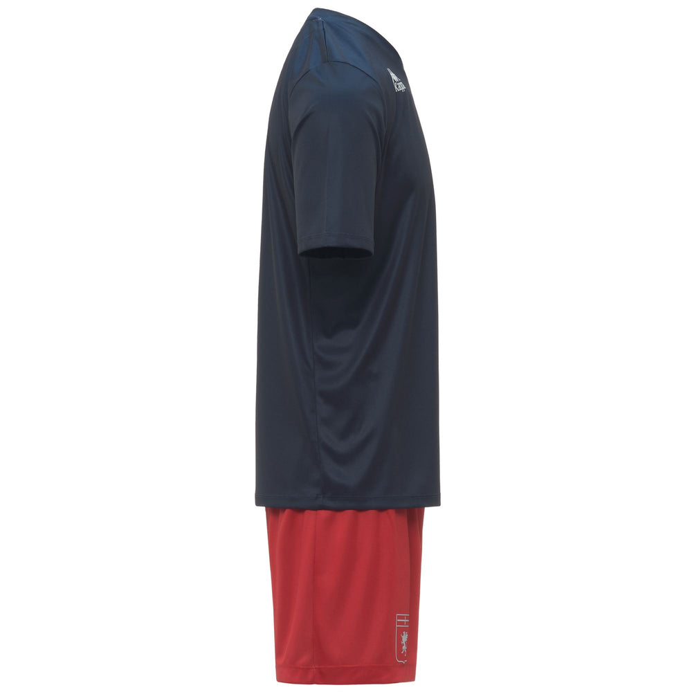 Ensemble de sport de football Genoa bleu pour homme avec taille élastique 02