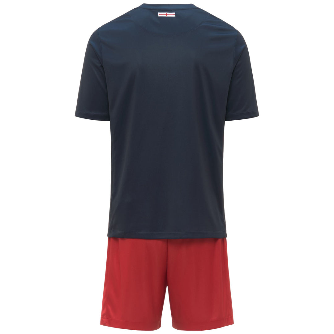 Ensemble de sport de football Genoa bleu pour homme avec taille élastique main