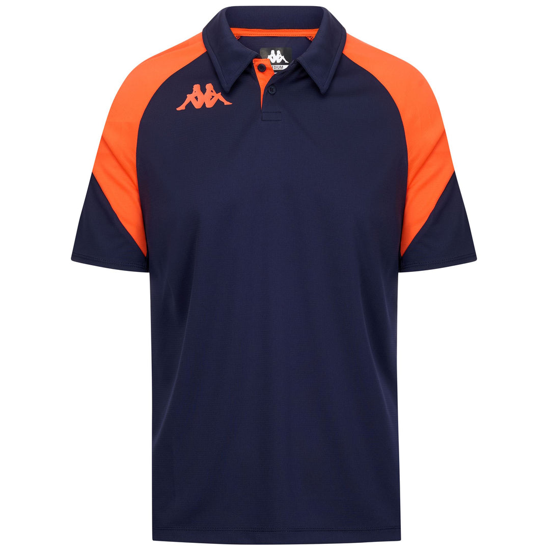 Polo de football bleu pour homme, coupe ajustée, en tissu texturé recyclé 01