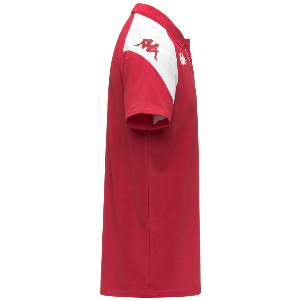 Red Men's Slim Fit Polo Shirt with Ribbed Collar 02