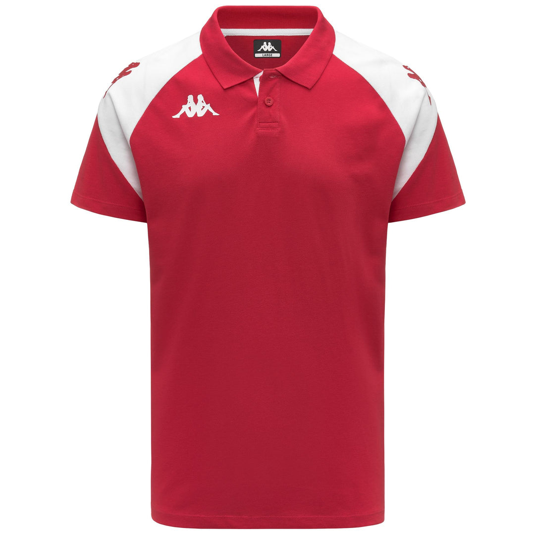 Red Men's Slim Fit Cotton Polo Shirt for Soccer 01