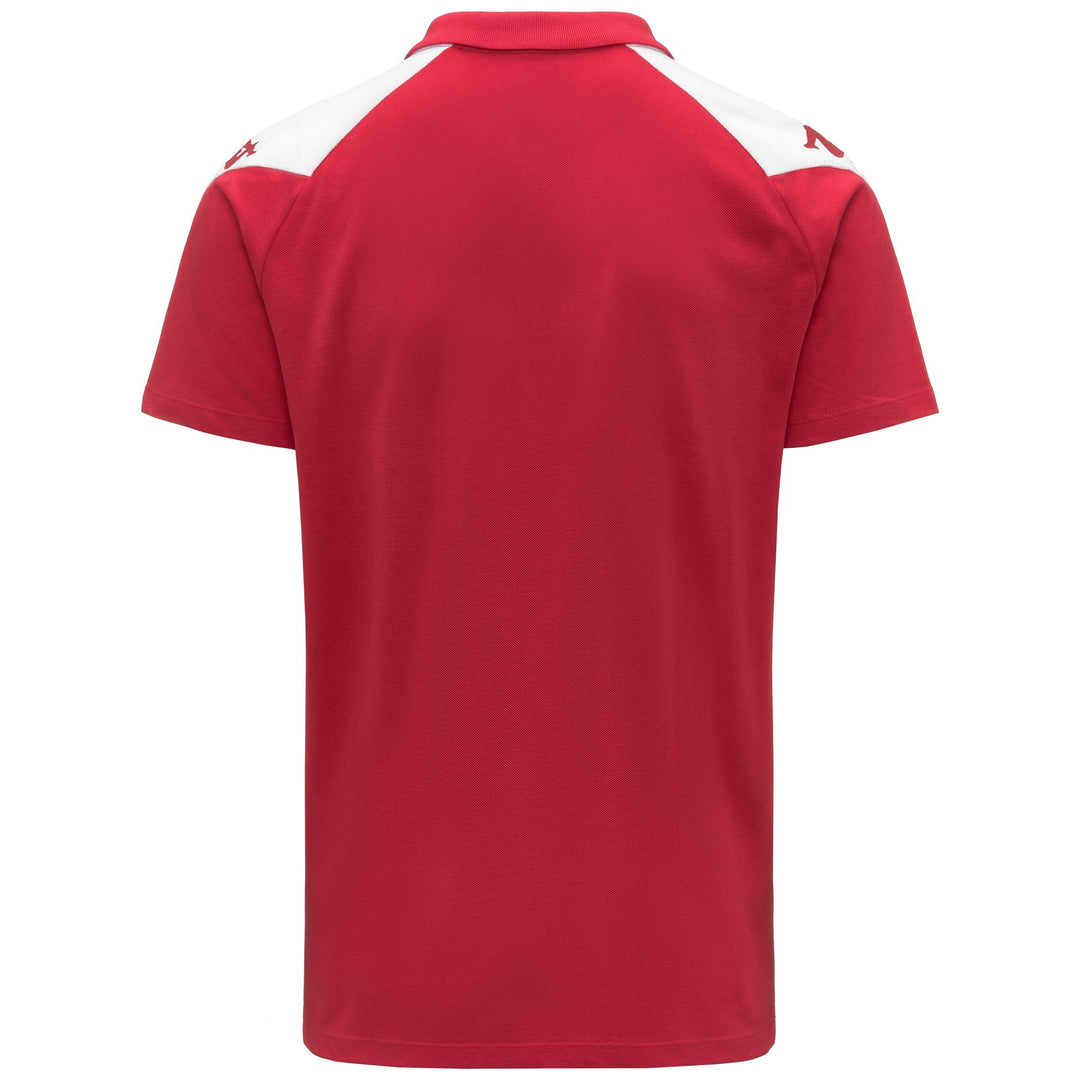 Polo rossa da uomo slim fit con colletto a coste main