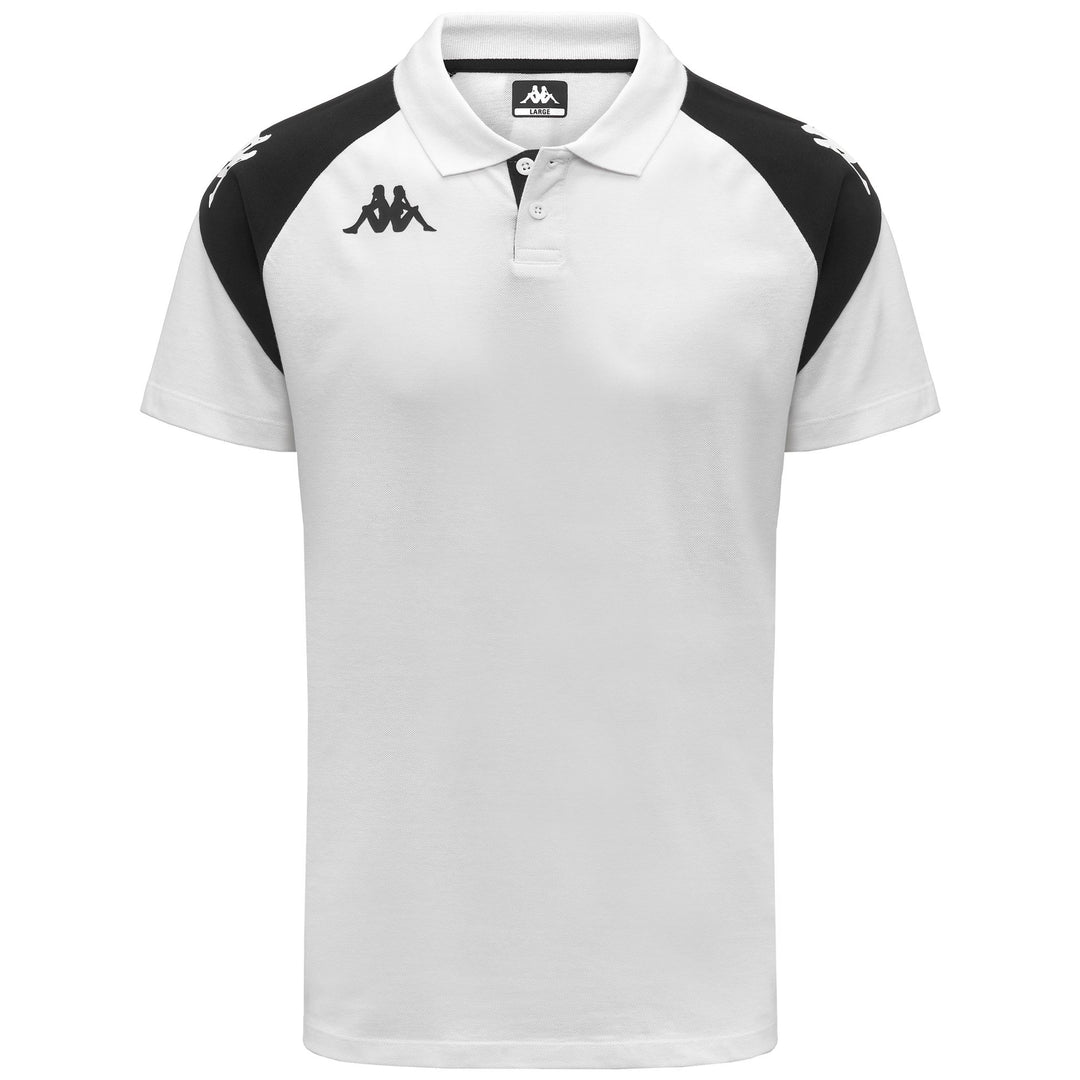 Polo da calcio in cotone slim fit bianca da uomo 01