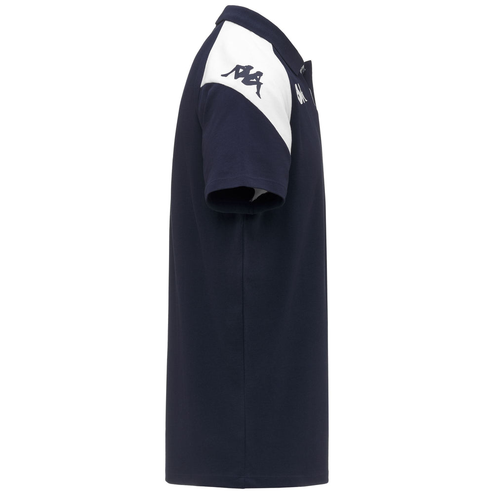 Polo azul de algodón Slim Fit para hombre de fútbol 02