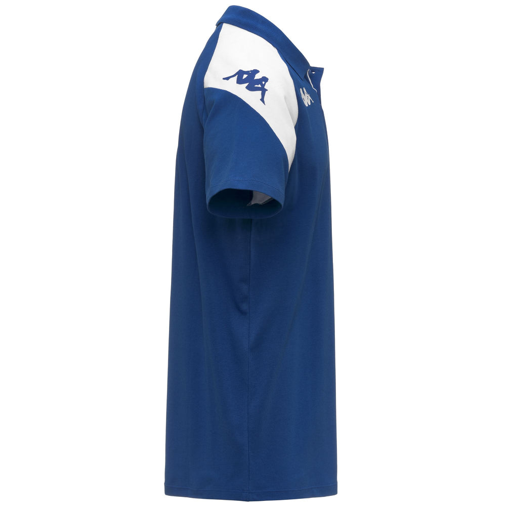 Men's Slim Fit Blue Cotton Polo Shirt for Soccer 02
