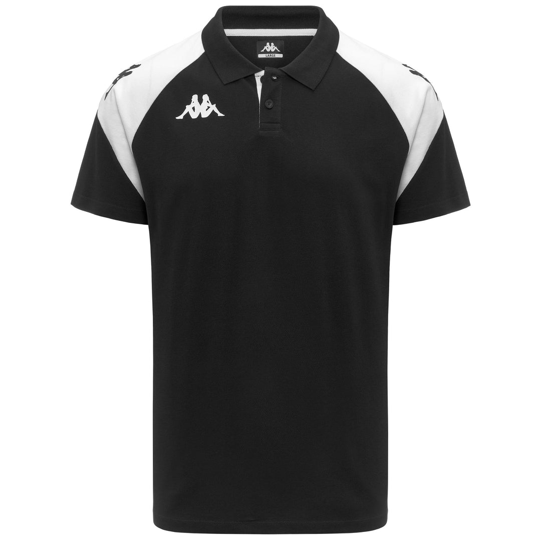 Black Men's Slim Fit Cotton Polo Shirt for Soccer main
