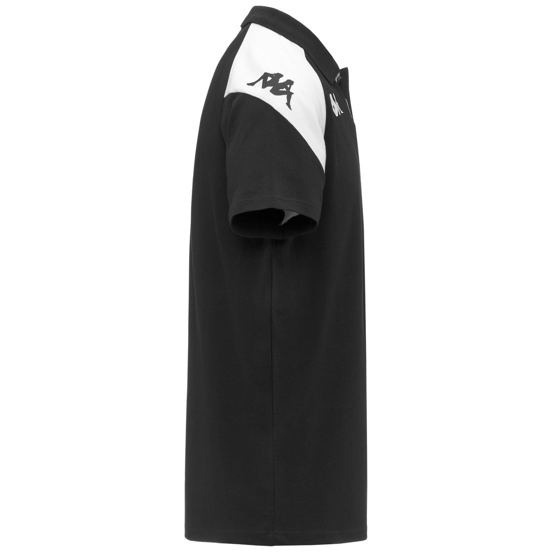 Black and White Men's Slim Fit Polo Shirt main