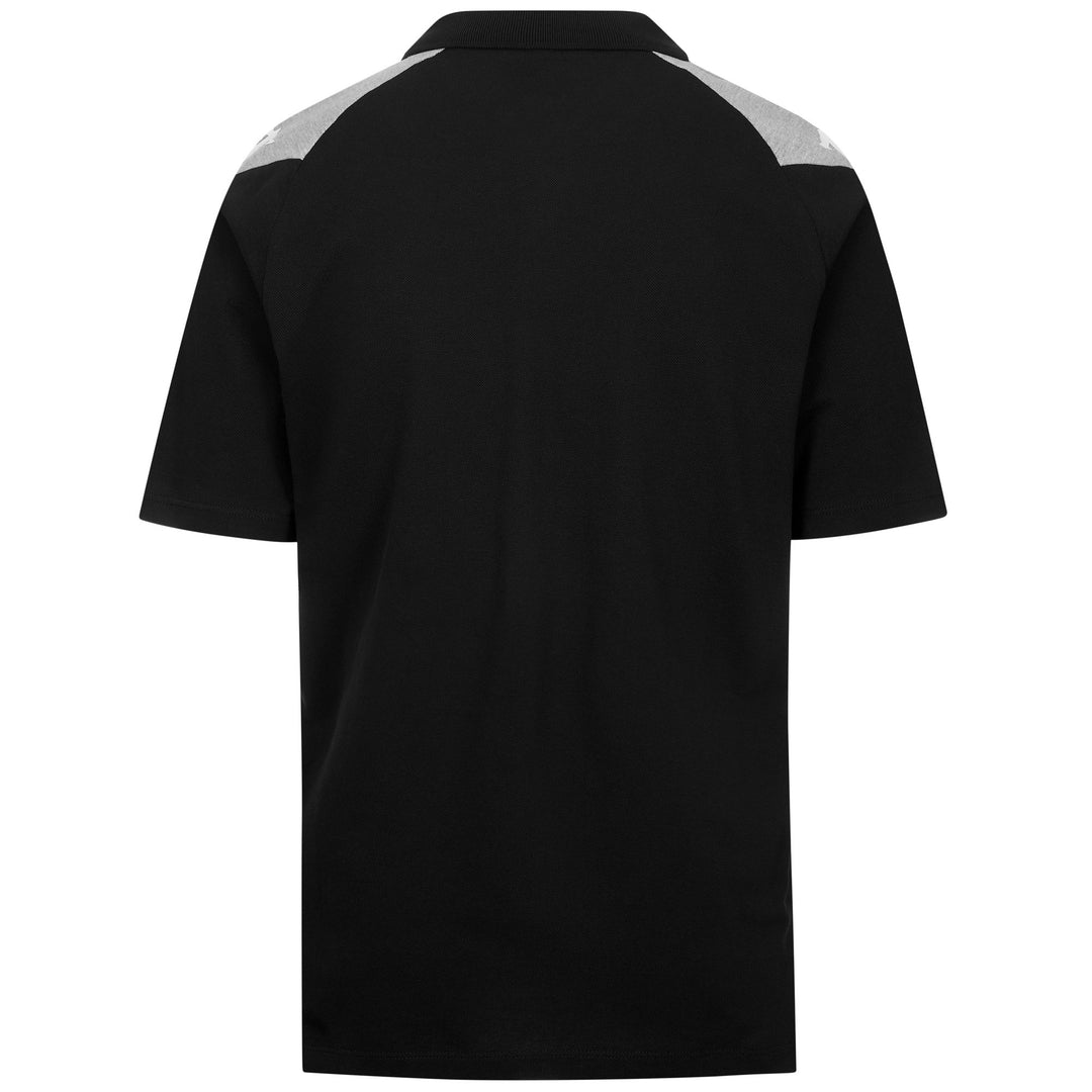 Polo noir pour homme, coupe ajustée, en tissu piqué main