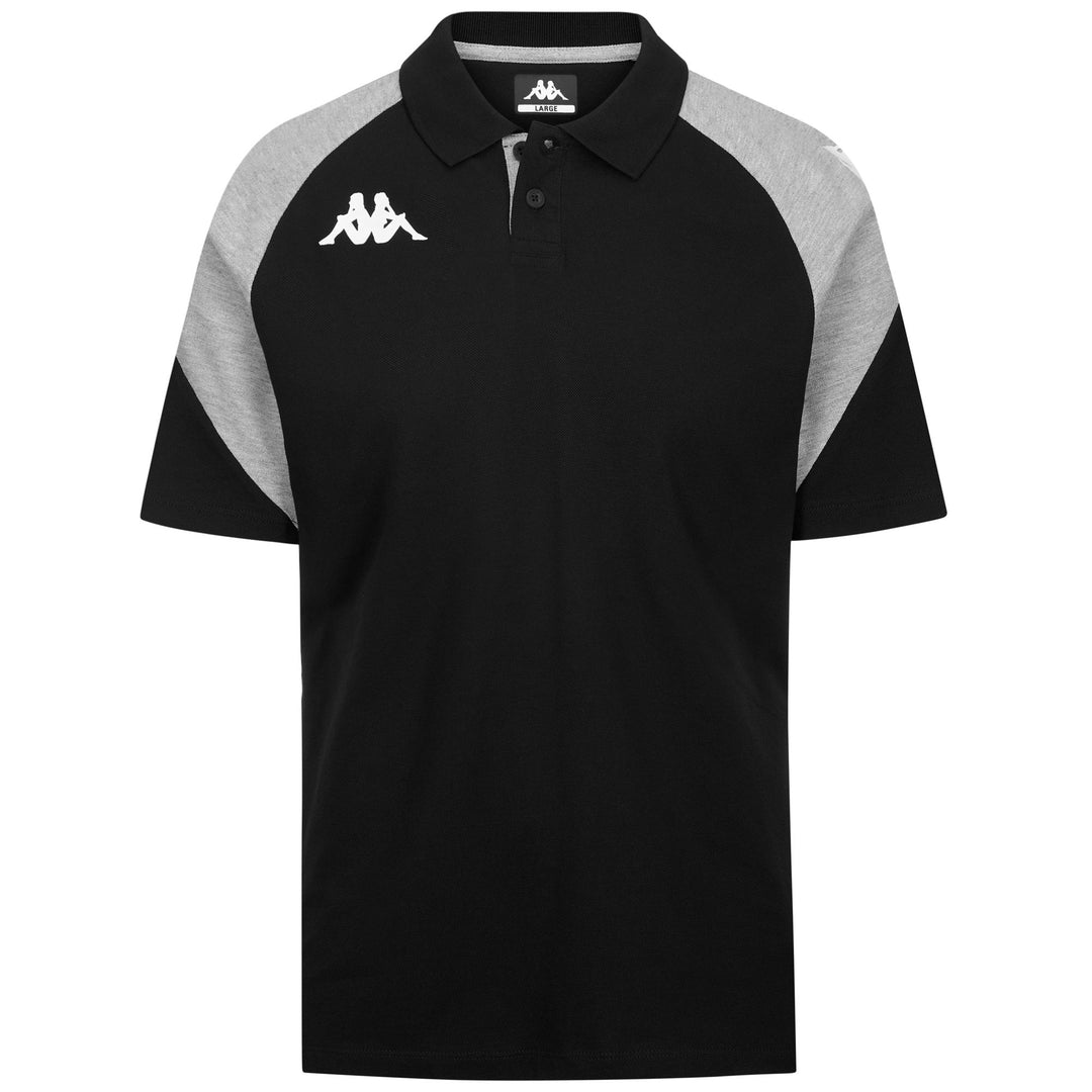 Black Men's Slim Fit Polo Shirt in Piqué Fabric main