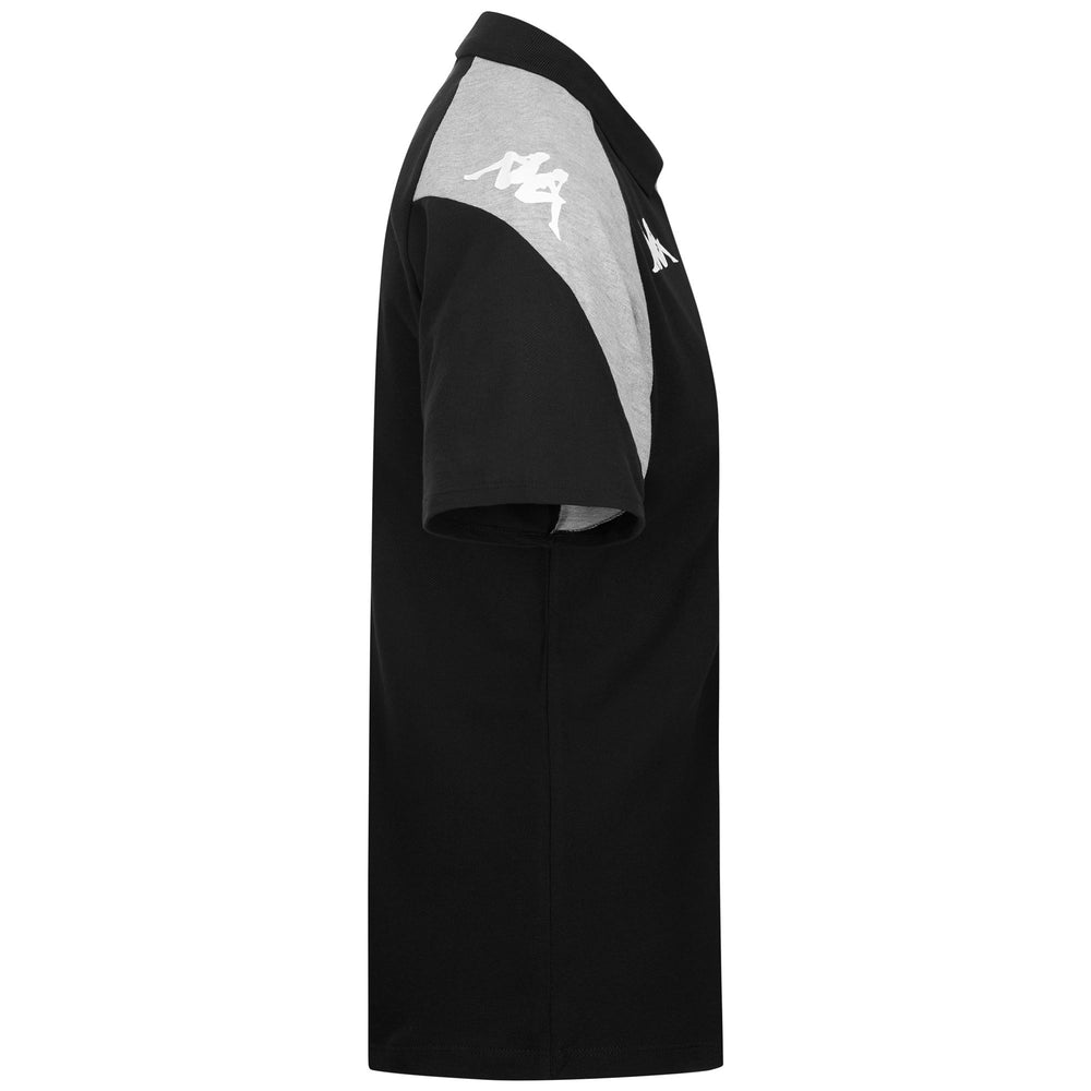 Polo noir pour homme, coupe ajustée, en tissu piqué 02